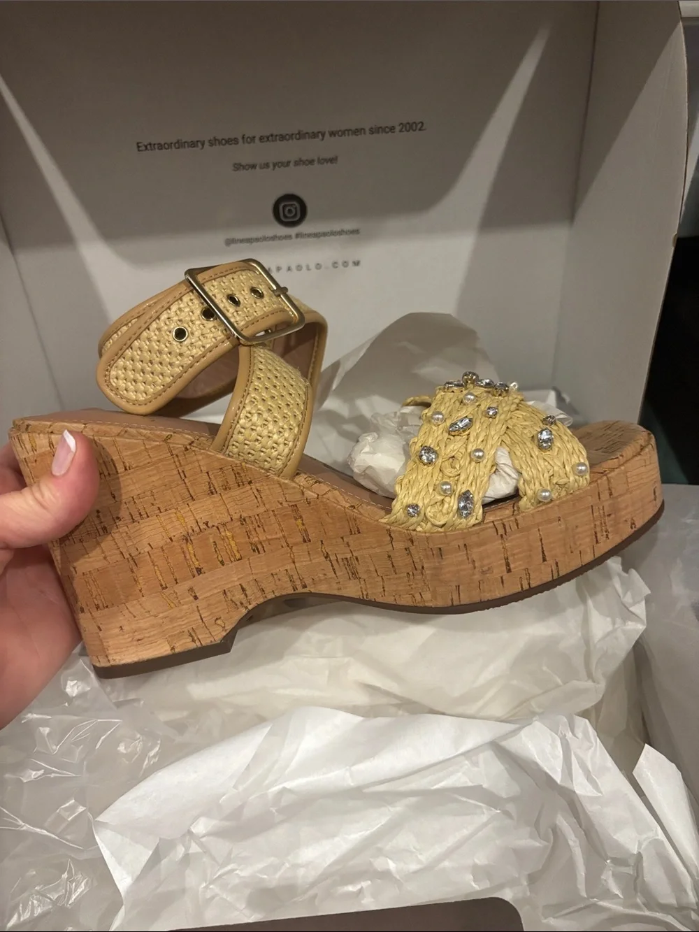 Paolo Yellow Beaded Braided Platform Sandal